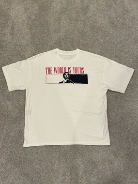 Suspicious Antwerp Scarface White T shirt size large EUC